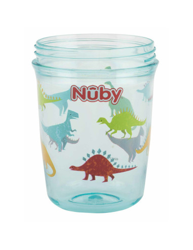 BN-NV0414019AQUA,Nuby - Cana cu manere, 360°, Din materialul ecologic tritan, Rezistenta, 240 ml, 6 luni+, Albastru