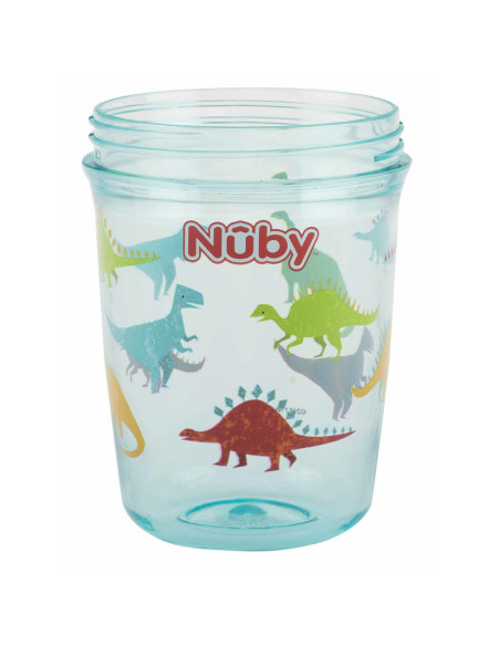 BN-NV0414019AQUA,Nuby - Cana cu manere, 360°, Din materialul ecologic tritan, Rezistenta, 240 ml, 6 luni+, Albastru