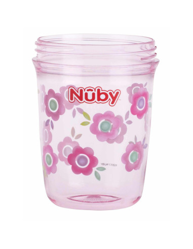 BN-NV0414019PINK,Nuby - Cana cu manere, 360°, Din materialul ecologic tritan, Rezistenta, 240 ml, 6 luni+, Roz