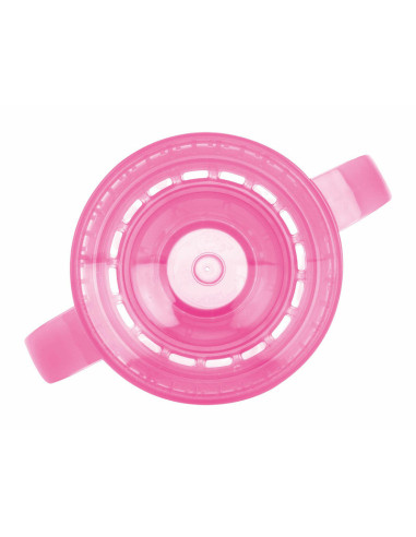 BN-NV0414019PINK,Nuby - Cana cu manere, 360°, Din materialul ecologic tritan, Rezistenta, 240 ml, 6 luni+, Roz