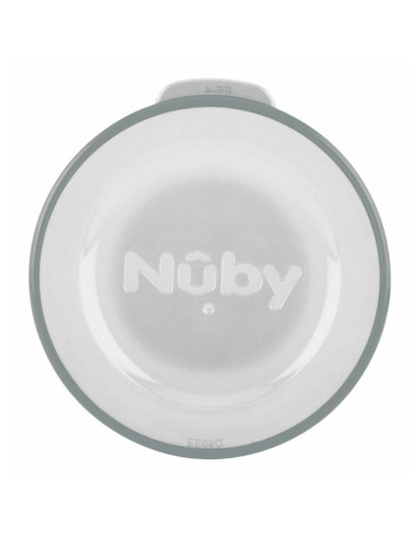BN-NV0414019GREY,Nuby - Cana cu manere, 360°, Din materialul ecologic tritan, Rezistenta, 240 ml, 6 luni+, Gri