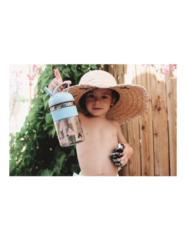 BN-NV0414024GREY,Nuby - Cana 2 in 1, Cu pai incorporat, Din materialul ecologic tritan, Rezistenta, 360 ml, 3+ ani, Gri