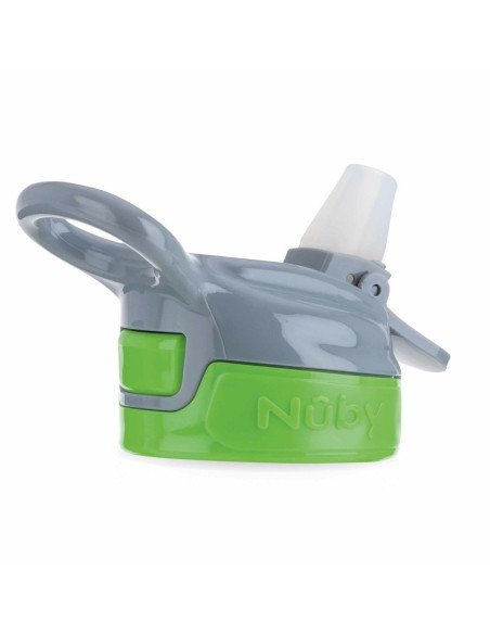 BN-NV0414021GREEN,Nuby - Cana sport cu pai moale si pliabil, Din materialul ecologic tritan, Rezistenta, 360 ml, 3+ ani, Verde