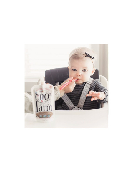 BN-ID5555BLUE,Nuby - Lingura din silicon pentru bebelusi, Cu maner arcuit, Cu carcasa de depozitare, 3+ luni, Albastru