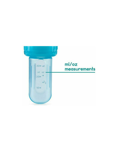 BN-ID5577y,Nuby - Dispozitiv de hranire, Pentru alimente lichide sau semi-solide, Silicon, Fara BPA, 6+ luni, Verde