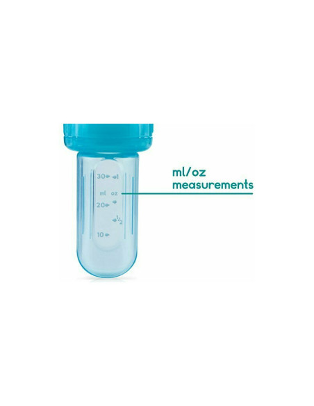 BN-ID5577y,Nuby - Dispozitiv de hranire, Pentru alimente lichide sau semi-solide, Silicon, Fara BPA, 6+ luni, Verde