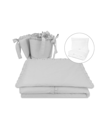 BN-6426972022927,MimiNu - Set lenjerie patut 5 piese, Cu volanase, Cu pilota si perna, Din bumbac certificat Oeko Tex Standard 1 BN-6426972022927,MimiNu - Set lenjerie patut 5 piese, Cu volanase, Cu pilota si perna, Din bumbac certificat Oeko Tex Standard 1