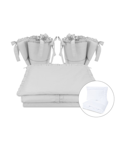 BN-6426972022934,MimiNu - Set lenjerie patut cu 6 piese, Cu volanase, Cu pilota si perna, Cu doua aparatori laterale, Din bumbac BN-6426972022934,MimiNu - Set lenjerie patut cu 6 piese, Cu volanase, Cu pilota si perna, Cu doua aparatori laterale, Din bumbac