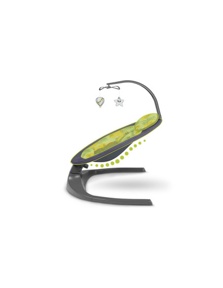BN-LO-RALF_GREY_GRAPHITE,Lionelo - Balansoar si sezlong copii, Ralf, 2 in 1, Electric, Cu telecomanda si cablu USB, Cu miscare l