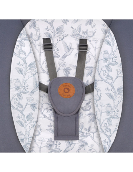 BN-LO-RALF_GREY_GRAPHITE,Lionelo - Balansoar si sezlong copii, Ralf, 2 in 1, Electric, Cu telecomanda si cablu USB, Cu miscare l