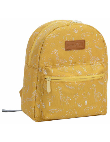 BN-49027,Rucsac pentru copii, Small animals, Cu doua compartimente, Cu bretele reglabile, Dimensiune 21 x 9 x 27 cm, FreeON, Yel