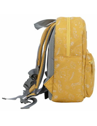 BN-49027,Rucsac pentru copii, Small animals, Cu doua compartimente, Cu bretele reglabile, Dimensiune 21 x 9 x 27 cm, FreeON, Yel