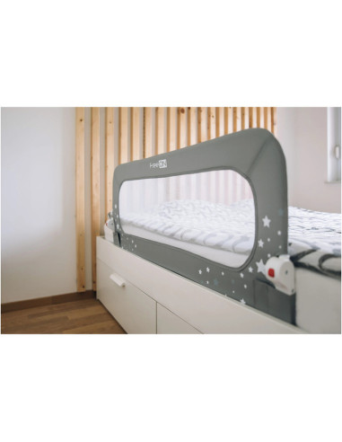 BN-48457,Bariera de protectie pentru pat bebe, Rabatabila, Instalare usoara, Dimensiune 135 x 57 cm, FreeON, Little Stars, Grey BN-48457,Bariera de protectie pentru pat bebe, Rabatabila, Instalare usoara, Dimensiune 135 x 57 cm, FreeON, Little Stars, Grey