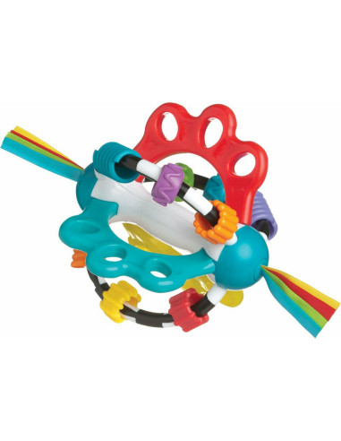 BN-64179,Minge cu activitati pentru bebelusi, Cu diferite texturi si suprafete, 11.5 cm, Explore-a-Ball, Playgro