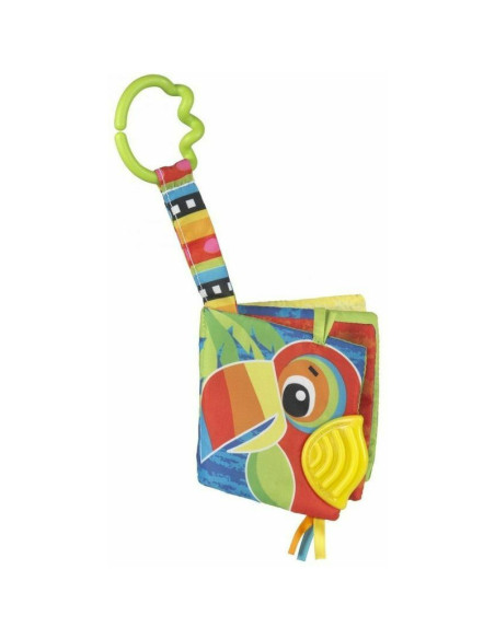 BN-492443,Jucarie de dentitie, Carticica care se poate atasa la landou, scaun auto sau carucior, Jazzy Jungle Teether Book, Play