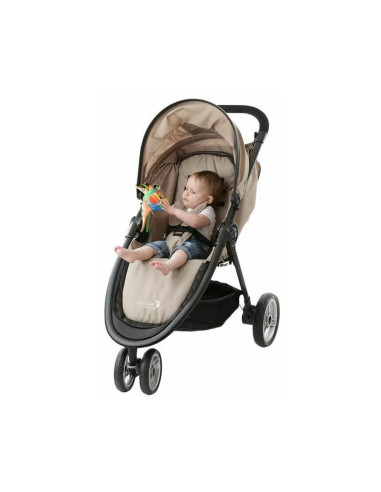 BN-492443,Jucarie de dentitie, Carticica care se poate atasa la landou, scaun auto sau carucior, Jazzy Jungle Teether Book, Play