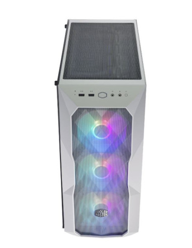 TD500V2-WGNN-S00,Carcasa Cooler Master TD500 MESH V2 white, U3x2,U3.1type Cx1,CNC TG,w/hub,CF120 ARGBx3,white,PSU cover,mesh, "T
