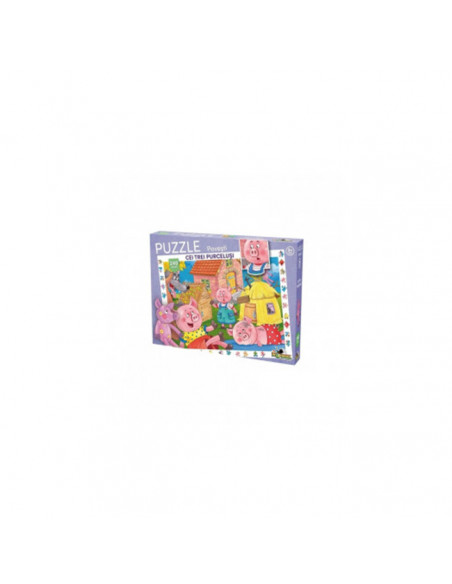 Puzzle Noriel, cu povesti - Cei trei purcelusi, 240