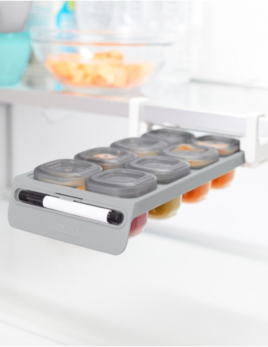 BS-252801,Skip Hop Set tava glisanta si recipiente pentru depozitare usoara - Gri