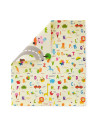 BN-432875,Petite&Mars - Covoras de joaca interactiv, Joy Max, Design Animale si litere, Reversibil, Cu suprafata antiderapanta s