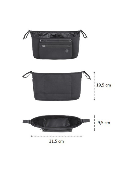 BN-847900,Petite&Mars - Organizator carucior, Cu buzunar frontal detasabil, Dimensiune universala, 31.5x19.5x9.5 cm, Atasare uso BN-847900,Petite&Mars - Organizator carucior, Cu buzunar frontal detasabil, Dimensiune universala, 31.5x19.5x9.5 cm, Atasare uso