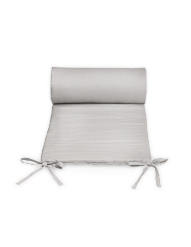 BN-354206,Petite&Mars - Aparatoare pentru patut 120x60 cm, Tilly, Cu panglici, Din bumbac, Lungime 180 cm, Inaltime 36 cm, Gri d BN-354206,Petite&Mars - Aparatoare pentru patut 120x60 cm, Tilly, Cu panglici, Din bumbac, Lungime 180 cm, Inaltime 36 cm, Gri d