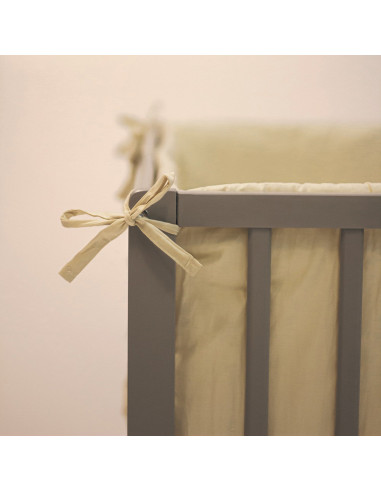 BN-354206,Petite&Mars - Aparatoare pentru patut 120x60 cm, Tilly, Cu panglici, Din bumbac, Lungime 180 cm, Inaltime 36 cm, Gri d BN-354206,Petite&Mars - Aparatoare pentru patut 120x60 cm, Tilly, Cu panglici, Din bumbac, Lungime 180 cm, Inaltime 36 cm, Gri d