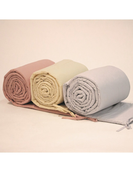 BN-354909,Petite&Mars - Aparatoare pentru patut 120x60 cm, Tilly, Cu panglici, Din bumbac, Lungime 180 cm, Inaltime 36 cm, 0 lun