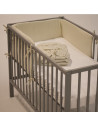 BN-354909,Petite&Mars - Aparatoare pentru patut 120x60 cm, Tilly, Cu panglici, Din bumbac, Lungime 180 cm, Inaltime 36 cm, 0 lun