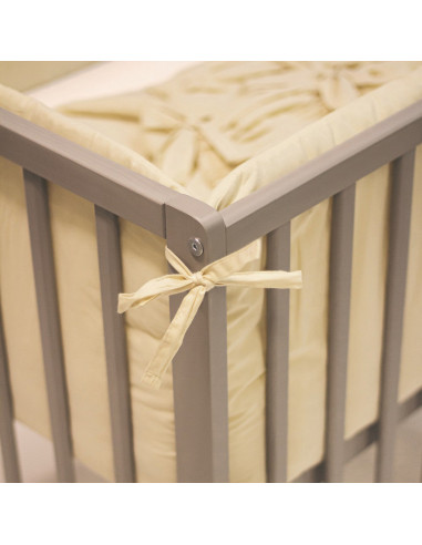 BN-354909,Petite&Mars - Aparatoare pentru patut 120x60 cm, Tilly, Cu panglici, Din bumbac, Lungime 180 cm, Inaltime 36 cm, 0 lun