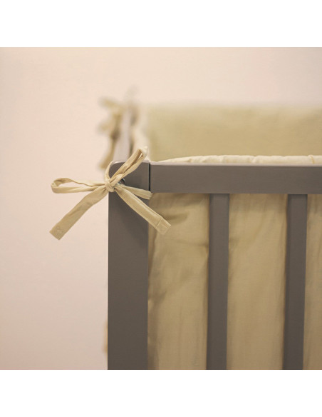 BN-354909,Petite&Mars - Aparatoare pentru patut 120x60 cm, Tilly, Cu panglici, Din bumbac, Lungime 180 cm, Inaltime 36 cm, 0 lun