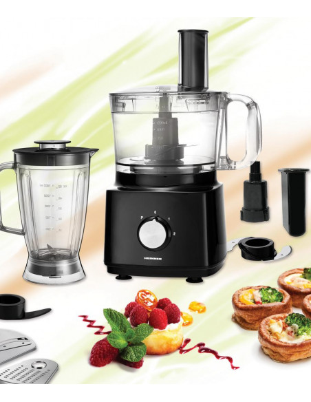 Robot de bucatarie Heinner HFP-750BK, putere: 750W, 2 viteze +