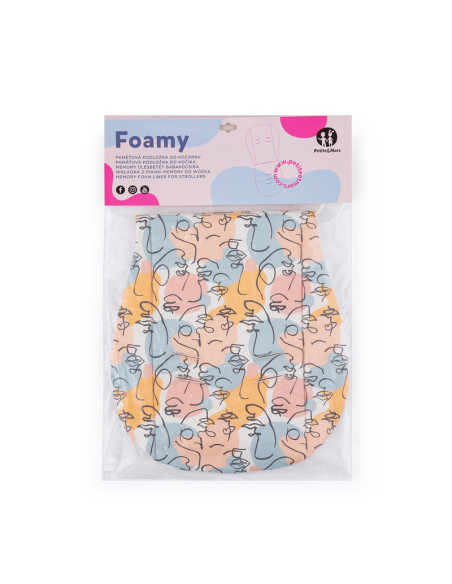 BN-503780,Petite&Mars - Insertie carucior, Editie limitata, Din spuma cu memorie, Densa, Pentru confort sporit, Universala, Cu d
