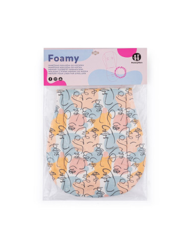 BN-503777,Petite&Mars - Insertie carucior, Editie limitata, Din spuma cu memorie, Densa, Pentru confort sporit, Universala, Cu d