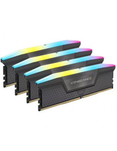 CMK64GX5M4B6000C36,Kit Memorie Corsair Vengeance RGB Intel XMP 3.0, 64GB, DDR5-6000MHz, CL36, Quad Channel