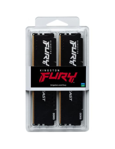 KF556C36BBEK2-64,Kit Memorie Kingston Fury Beast Black AMD EXPO/Intel XMP 3.0, 64GB, DDR5-5600MHz, CL36, Dual Channel