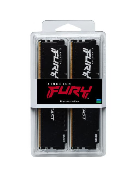 KF556C36BBEK2-64,Kit Memorie Kingston Fury Beast Black AMD EXPO/Intel XMP 3.0, 64GB, DDR5-5600MHz, CL36, Dual Channel
