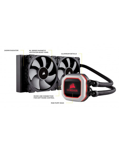 Cooler CPU Corsair Hydro Series™ H100i PRO RGB, Racire cu