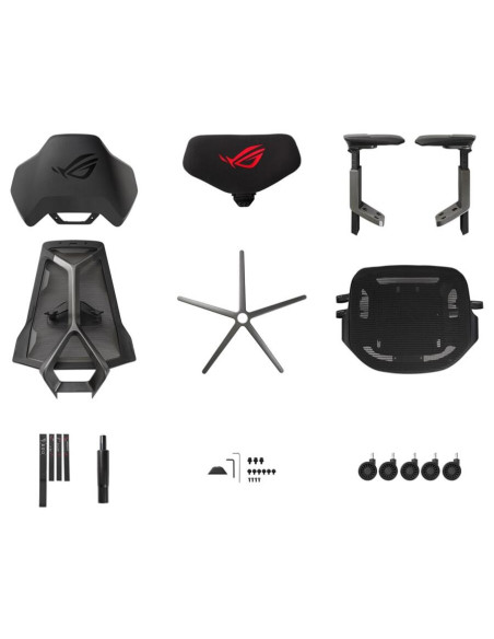 90GC0120-MSG010,Scaun gaming ASUS ROG Ergo negru