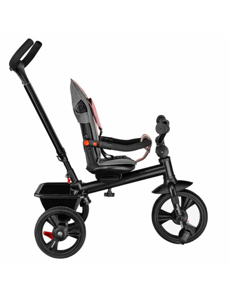 BN-LO-HAARI_BUBBLEGUM,Lionelo - Tricicleta Haari, Suport picioare, Control al directiei, Scaun reversibil, Rotire 360 grade, Pli