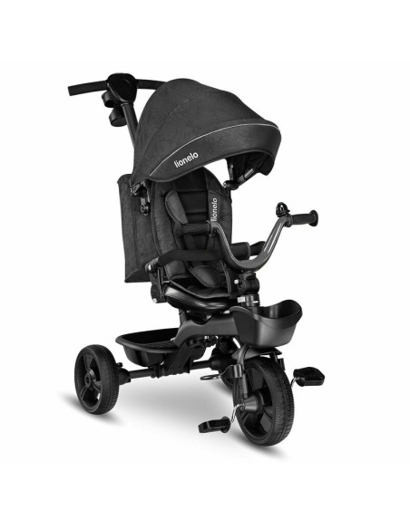 BN-LO-KORI_GREY_STONE,Lionelo - Tricicleta Kori, Cu suport de picioare, Control al directiei, Scaun reversibil, Rotire 360 grade