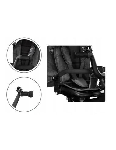 BN-LO-KORI_GREY_STONE,Lionelo - Tricicleta Kori, Cu suport de picioare, Control al directiei, Scaun reversibil, Rotire 360 grade