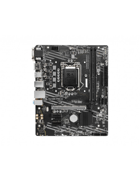 H410M PRO-E,Placa de baza MSI "H410M PRO-E", skt LGA 1200, mATX, Intel H410, 2 x DDR4, max. 64 GB, 4 x SATA, nu x M.2, 7.1, "H41