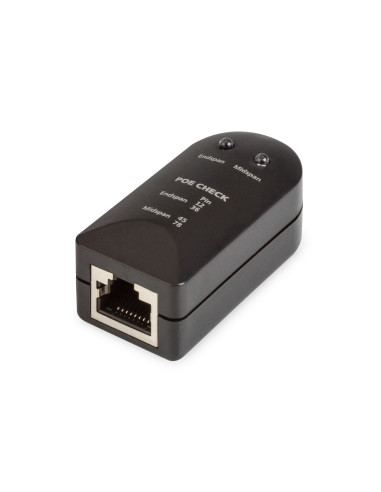 DN-95210,DIGITUS PoE Tester Identifies mid-span end-span and 4-pair PoE tested IEEE802.3af / at PoE "DN-95210"