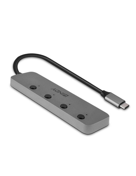 RY-LY-43383,Hub Lindy 4 Port USB 3.2 buton On/Off "LY-43383"