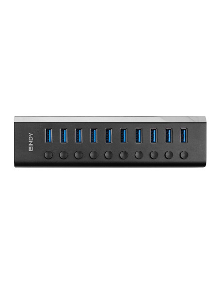 RY-LY-43370,Hub Lindy 10 Port USB 3.0 buton On/Off "LY-43370"