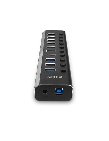 RY-LY-43370,Hub Lindy 10 Port USB 3.0 buton On/Off "LY-43370"