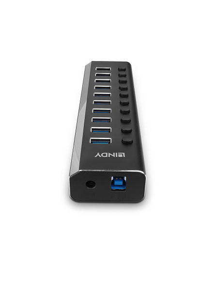 RY-LY-43370,Hub Lindy 10 Port USB 3.0 buton On/Off "LY-43370"
