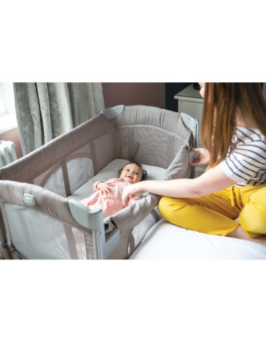 BB-P1807EAFGY000,Joie - Patut pliant pentru cosleeping Kubbie Foggy Gray