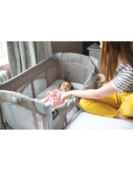 BB-P1807EAFGY000,Joie - Patut pliant pentru cosleeping Kubbie Foggy Gray